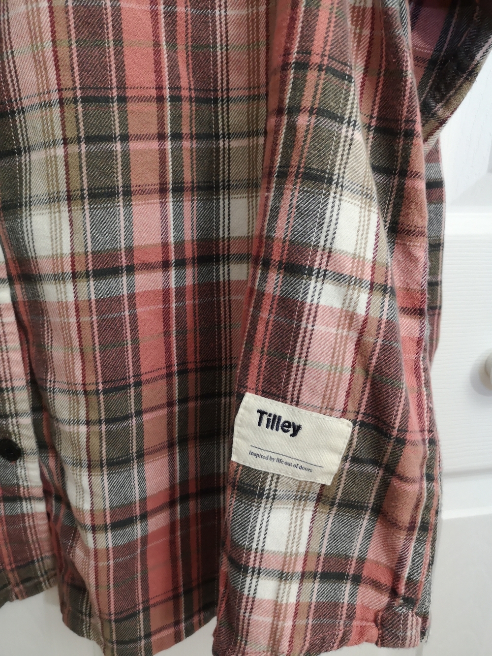 Tilley Pink and Gray Plaid Button-Up Shirt Size XXL - Picture 6 of 11